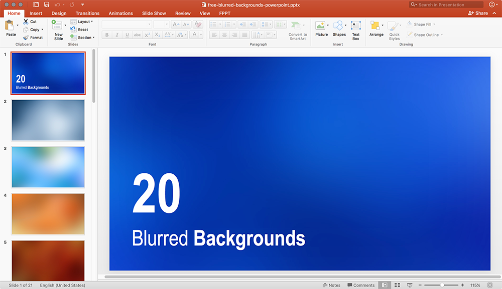 Free Blurred PowerPoint Backgrounds Free PowerPoint Templates
