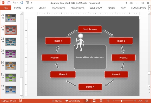 Animated Diagram Flow Chart PowerPoint Template