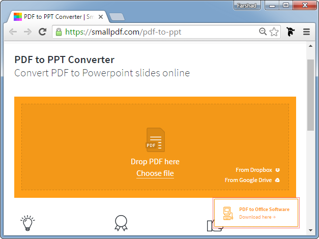Convert PDF To PowerPoint Online For Free With SmallPDF