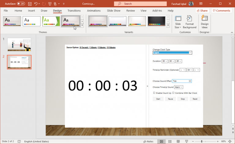 Set Alarms For PowerPoint Sessions With EasyTImer