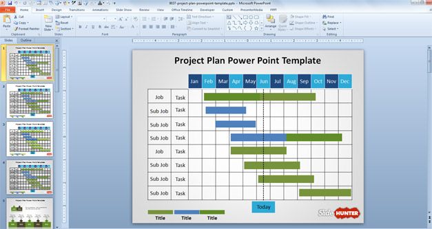 modele planning powerpoint