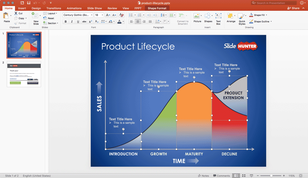 Free Product Lifecycle Powerpoint Template
