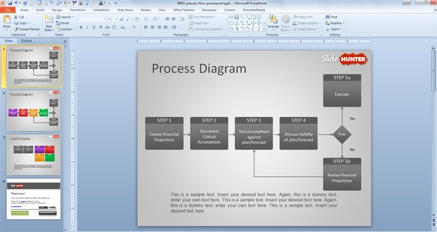 Free Process Flow Diagram Template for PowerPoint