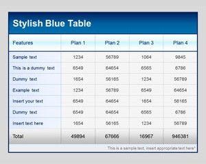 Free Table Templates for PowerPoint