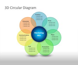 free 3d circular diagram powerpoint template free powerpoint