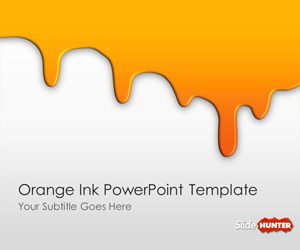 Free Orange Ink PowerPoint Template Free PowerPoint Templates 