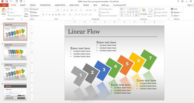 Free Linear Flow Template for PowerPoint - Free PowerPoint Templates ...