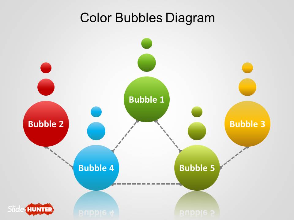 excel format bubble chart PowerPoint Simple Bubbles Diagram Free for