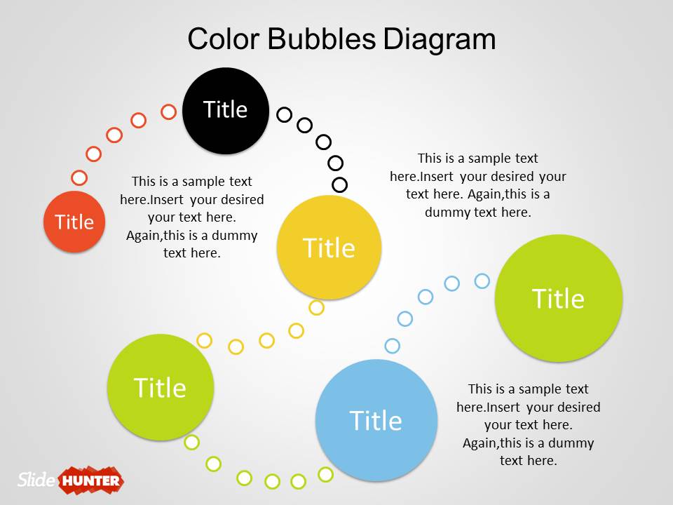 Color Bubble Diagrams For PowerPoint