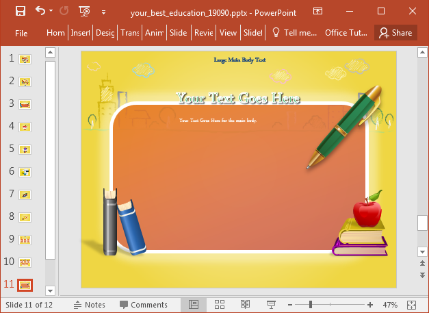 Animated Education Template For PowerPoint