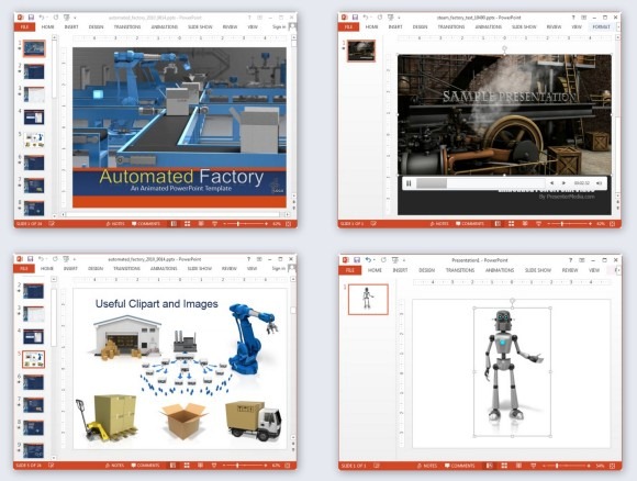 Animated Factory Powerpoint Templates