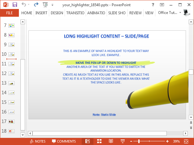 highlighter effect on picture powerpoint