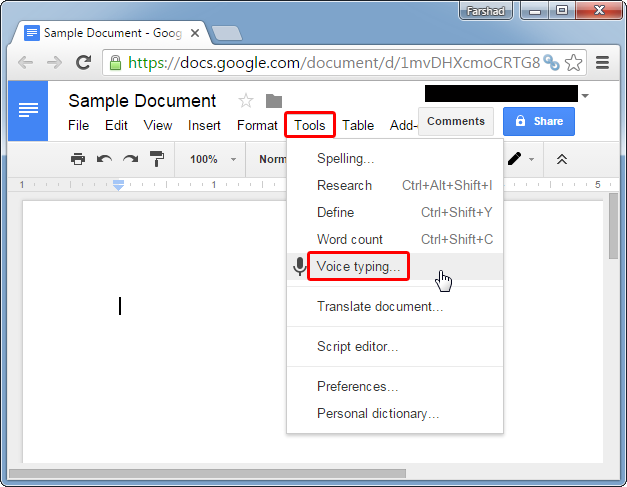 How To Use Voice Typing in Google Docs Using Speech To ...