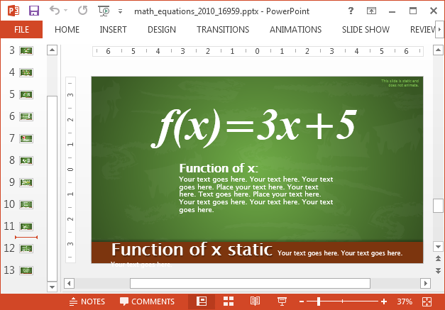 powerpoint presentation on math formula