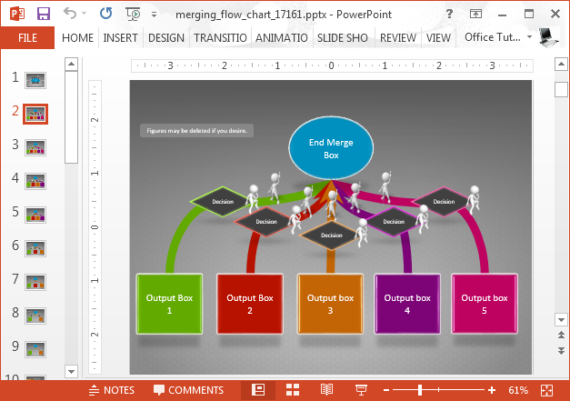 Animated Flow Chart PowerPoint Template - SlideHunter.com