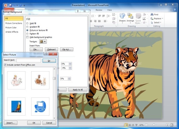 PowerPoint Clipart Baggrund