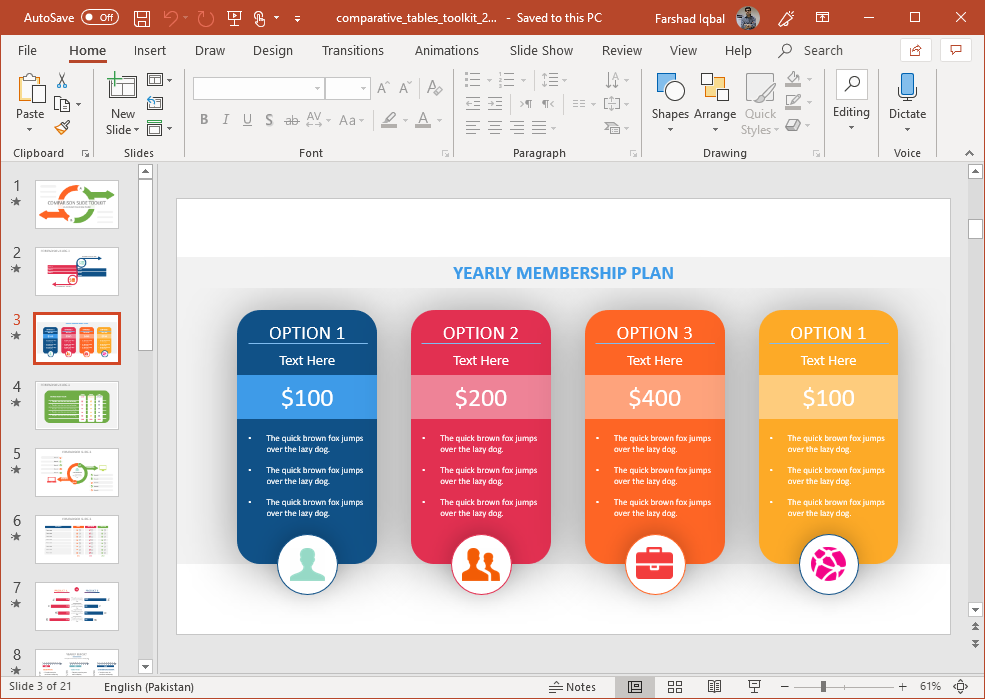 Animated Comparative Advantage Toolkit for PowerPoint