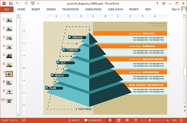 Пирамида для презентации powerpoint шаблоны