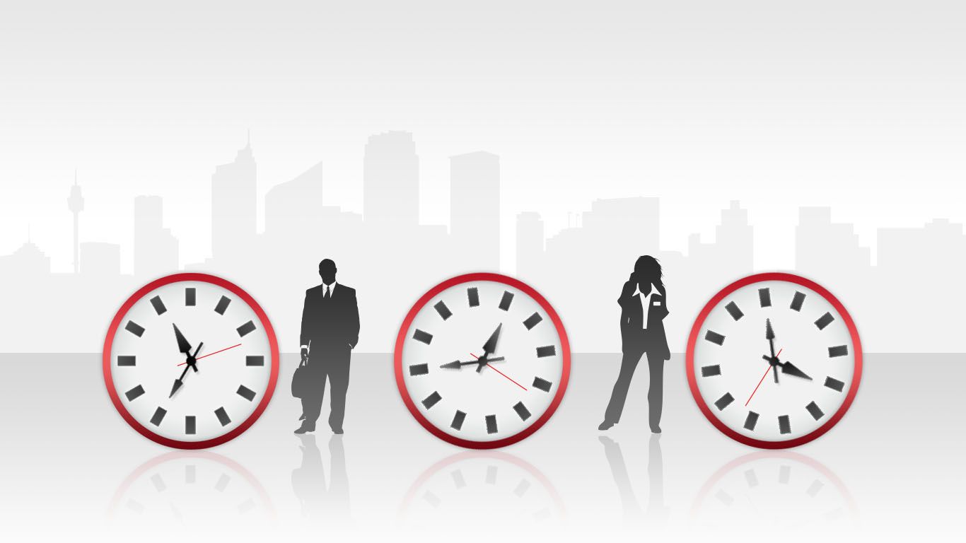 Widescreen_Time_Management_Red_PPT_Template_Title