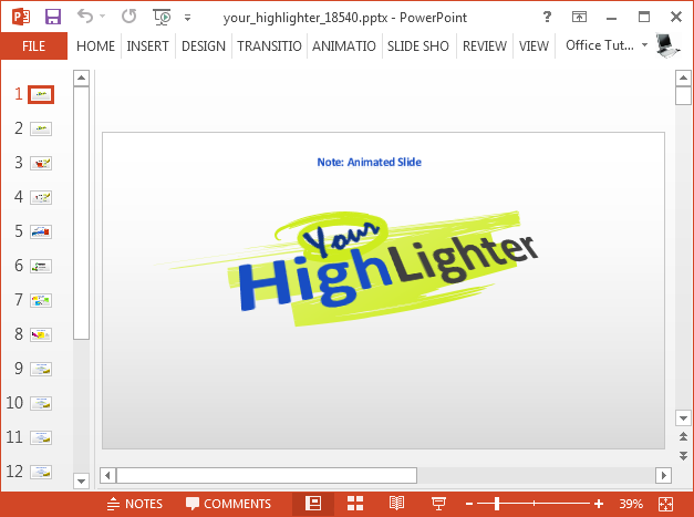 powerpoint how to use highlighter on a picture