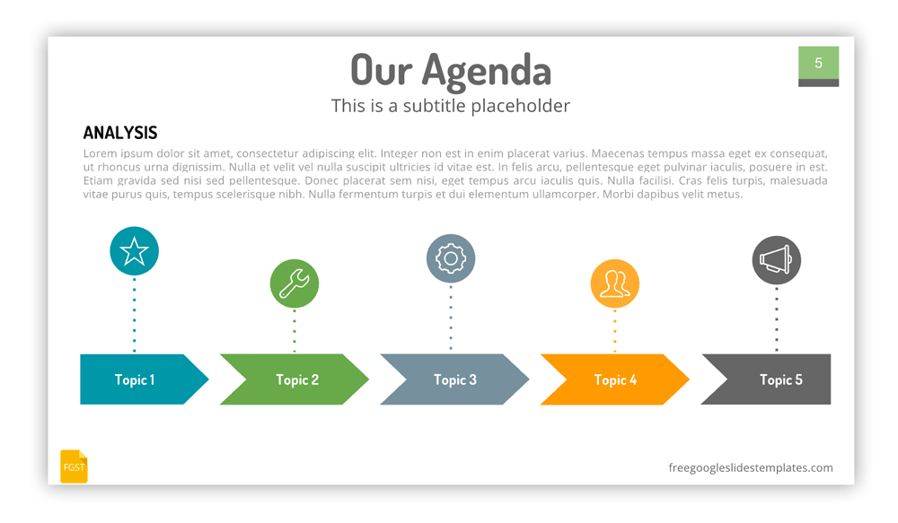 agenda slide google slides template