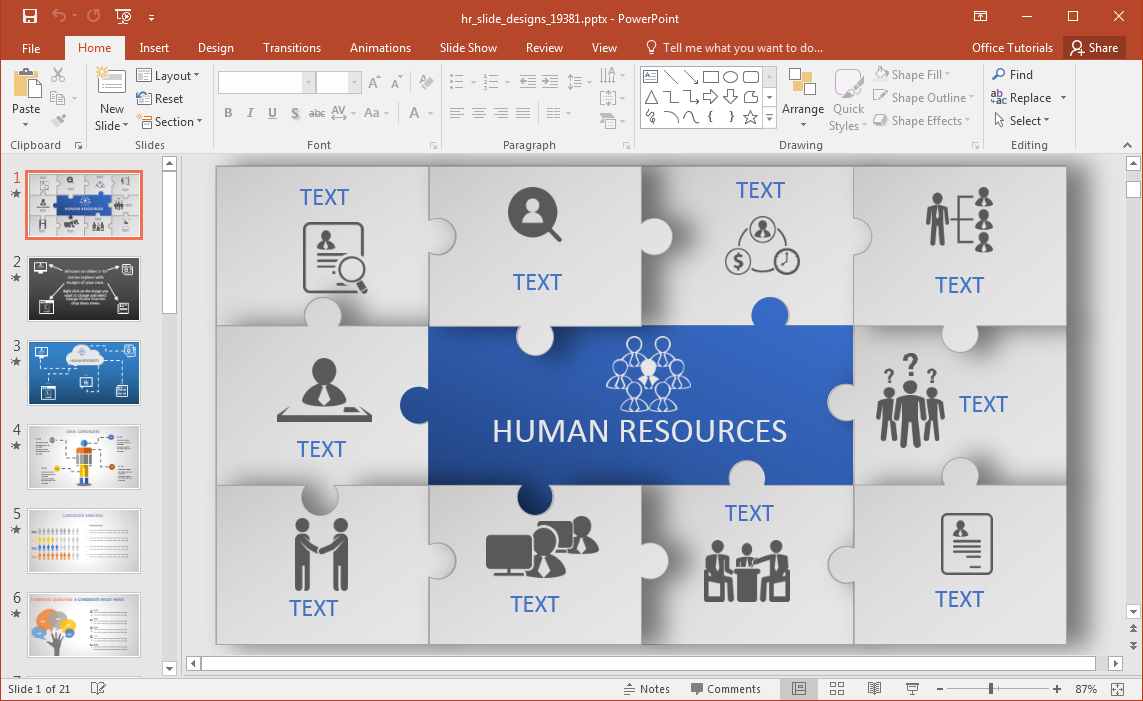 Animated Human Resources PowerPoint Template
