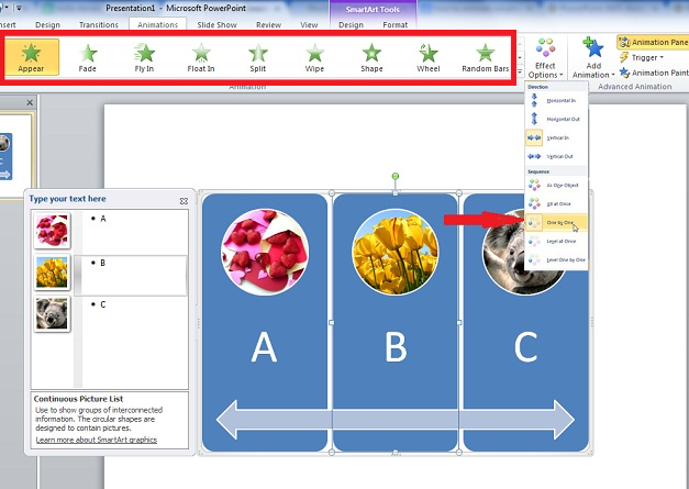 How To Create Smartart Animation In Powerpoint 2010