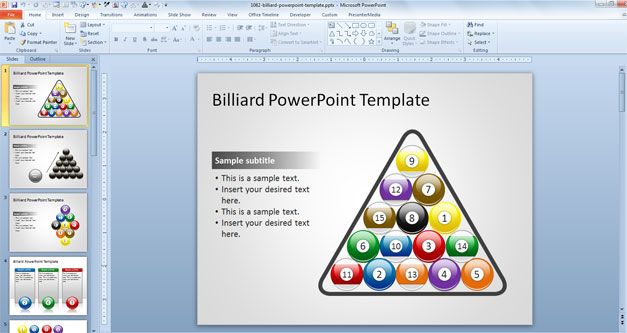 Free Billiard PowerPoint Template - Free PowerPoint Templates ...