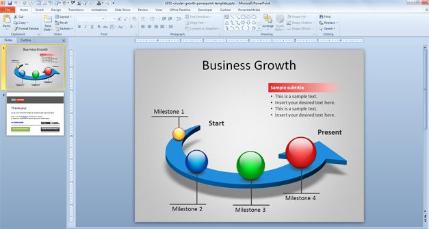 Growth Chart Powerpoint Presentation