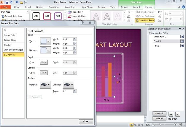 How to Use Chart Layout in PowerPoint 2010