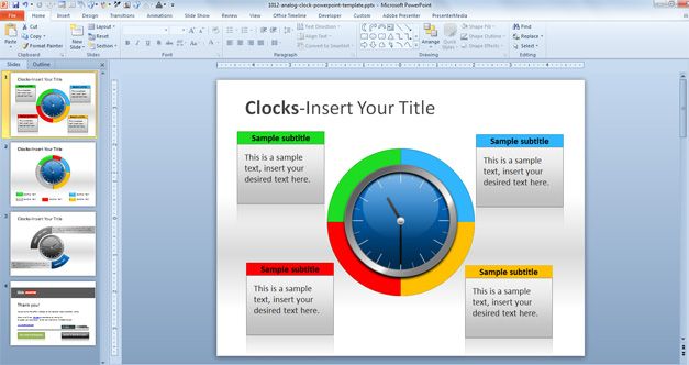 Analog Clock PowerPoint Template