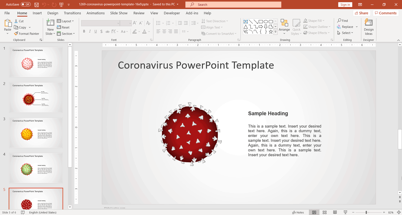 Virus Powerpoint Template Free Download