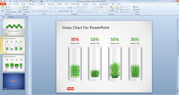 Creative Chart Visualization PowerPoint