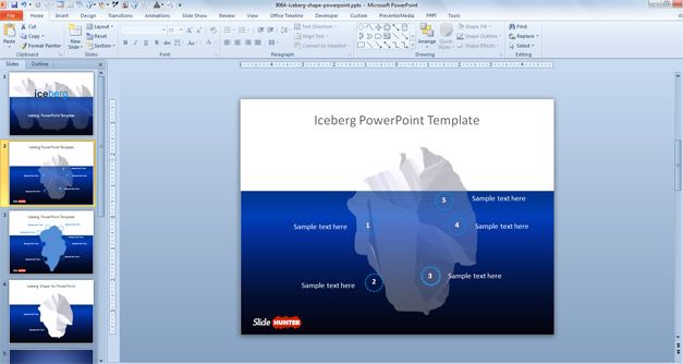 Free iceberg powerpoint template