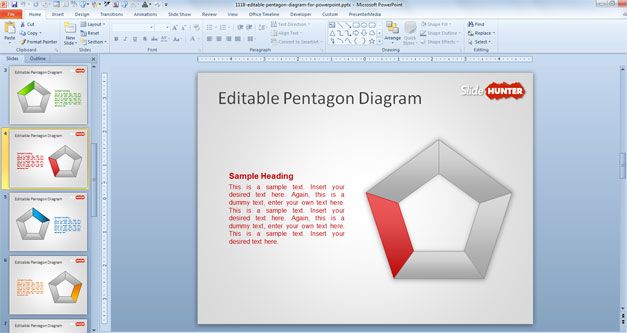 Free Editable Pentagon Diagram for PowerPoint - Free PowerPoint ...