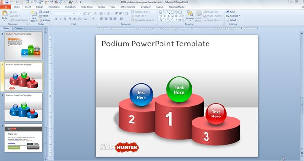 Free Podium Powerpoint Template Free Powerpoint Templates Slidehunter Com