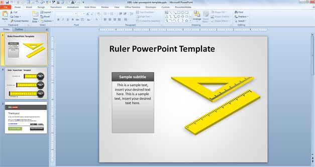 Линейка в презентации powerpoint