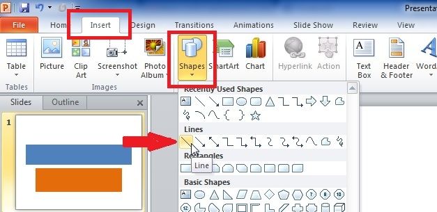 How To Draw Horizontal Line In Ppt