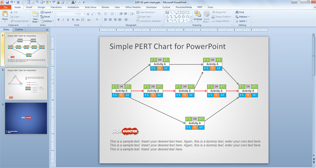 pert chart template powerpoint