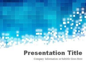 Free Pixels Blue PowerPoint Template