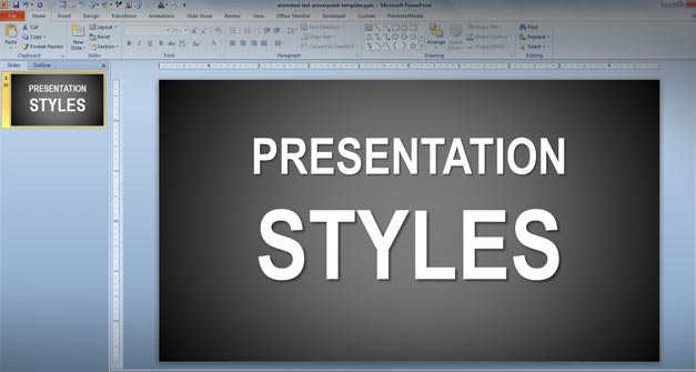 definition of presentation style