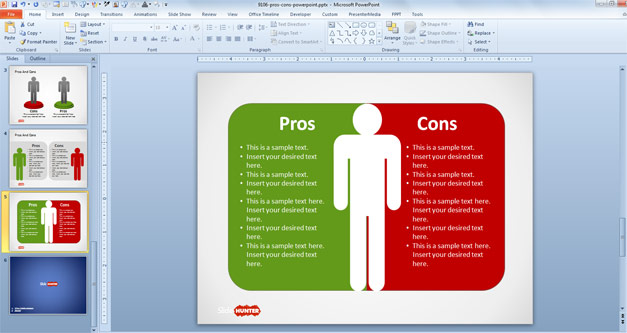 Free Pros Cons PowerPoint Template Free PowerPoint Templates 