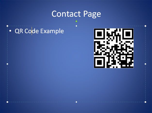 presentation card qr code