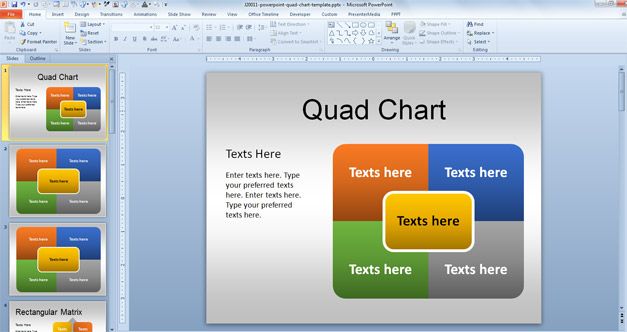 Free Quad PowerPoint Template