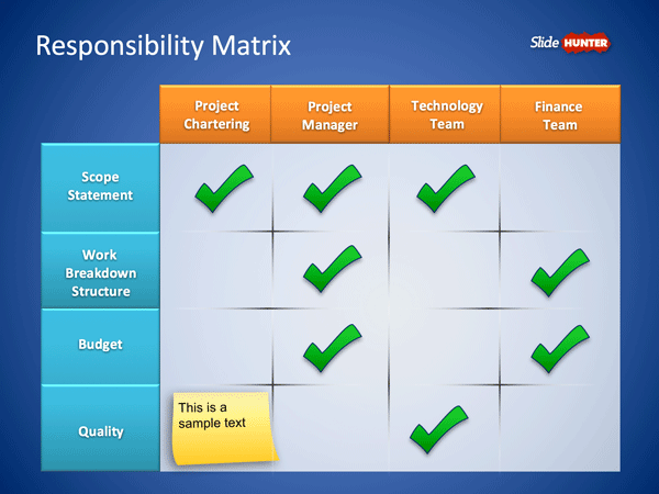 Free Roles Responsibilities Matrix PowerPoint Template Free 