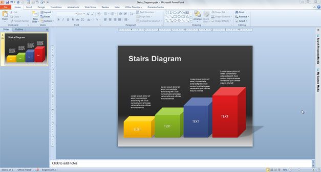 Stairs Diagram PowerPoint Template - SlideHunter.com