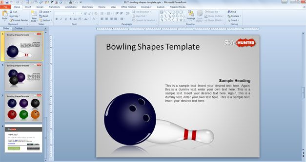 Free Bowling Shapes Template