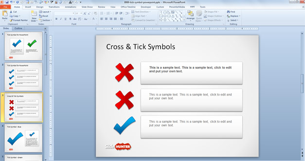 Free Tick Symbol For Powerpoint Presentations Free Powerpoint Templates Slidehunter Com
