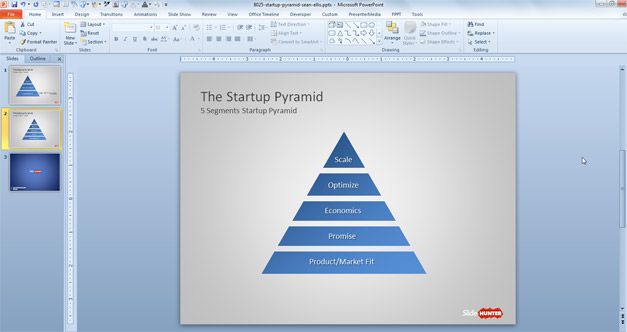 Free The Startups Pyramid Diagram for PowerPoint - Free PowerPoint ...