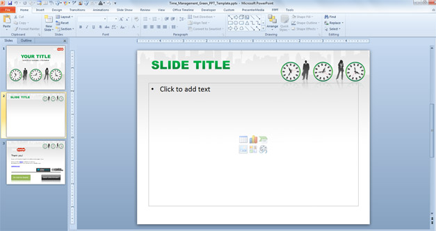 Time Management slide design for PowerPoint